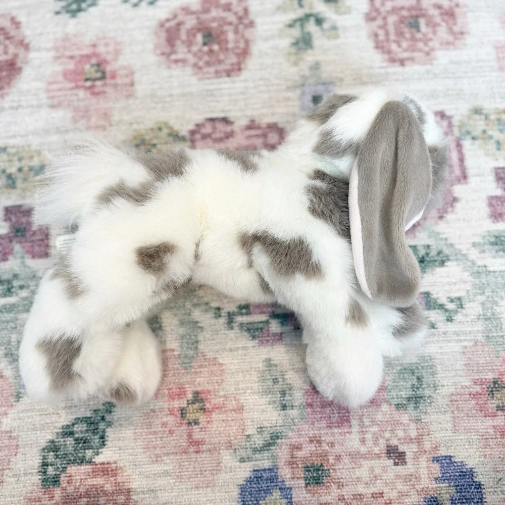 Douglas Cuddle Toys Ramsey DLux Gray Spotted Bunny 18in Rabbit Plush Soft